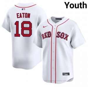 Youth Nate Eaton #18 Boston Red Sox White Exclusive Stitched Baseball Jersey R48D0W27