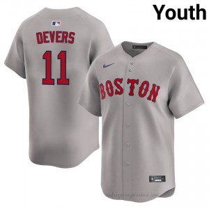 Youth Rafael Devers #11 Boston Red Sox Gray Game Embroidery Baseball Jersey n7548O32