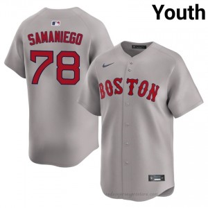 #78 Tyler Samaniego Gray Youth BoSox Gameday Embroidery Baseball Jersey 317H4a93