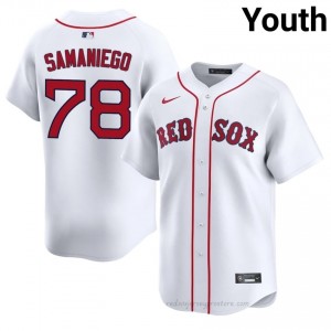 Youth Tyler Samaniego #78 Boston Red Sox White Exclusive Stitched Baseball Jersey 3M1lRl76