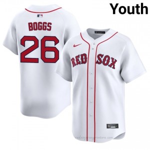 BOS Red Sox #26 Wade Boggs White Youth Replica Stitched Baseball Jersey 7w0oRM75
