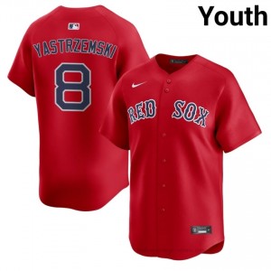 #8 Carl Yastrzemski Red Youth BoSox Official Stitch Baseball Jersey F1alHJ53