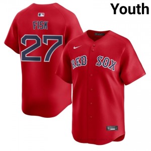 Carlton Fisk #27 Red Sox Red Youth Pro-Grade Stitch Baseball Jersey UIp1SQ93