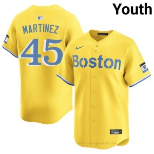 Youth Pedro Martinez #45 Boston Red Sox Gold Exclusive Stitched Baseball Jersey 1f4Fw026