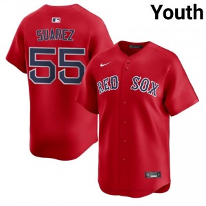 BOS Red Sox #55 Ranger Suarez Red Youth Player Stitch Baseball Jersey 827m6m22