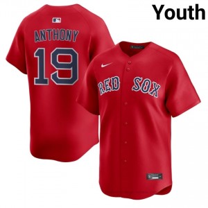 Roman Anthony #19 Red Sox Red Youth Pro-Grade Stitch Baseball Jersey 56pbPs62