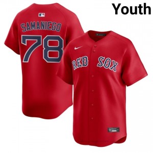 Tyler Samaniego #78 Red Sox Red Youth Pro-Grade Stitch Baseball Jersey cEU30690